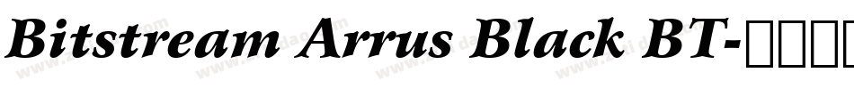 Bitstream Arrus Black BT字体转换